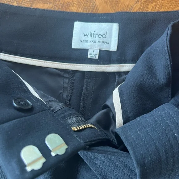 Wilfred Black Jallad Cropped Women's Pants, tie belt - Picture 5 of 5